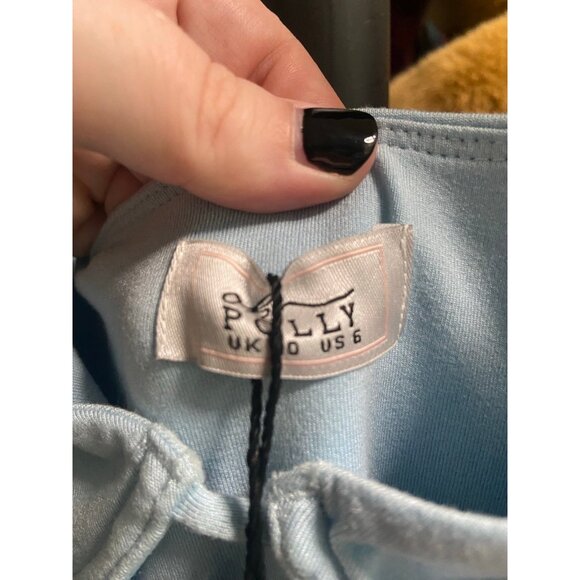 NWT Oh Polly Women's Batch A Sky Blue Adjustable Strap‎ Dress Size US 6 - Picture 5 of 10